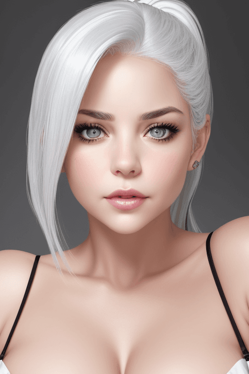 AI generated: face close-up of her alluring eyes, captures alluring emotions, tantalizing thoughts, playful inhibi...