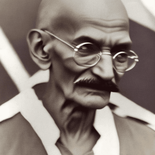 AI generated: Mahatma gandhi in Us Army