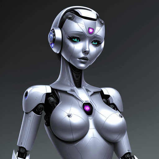 AI generated: beautiful robot woman