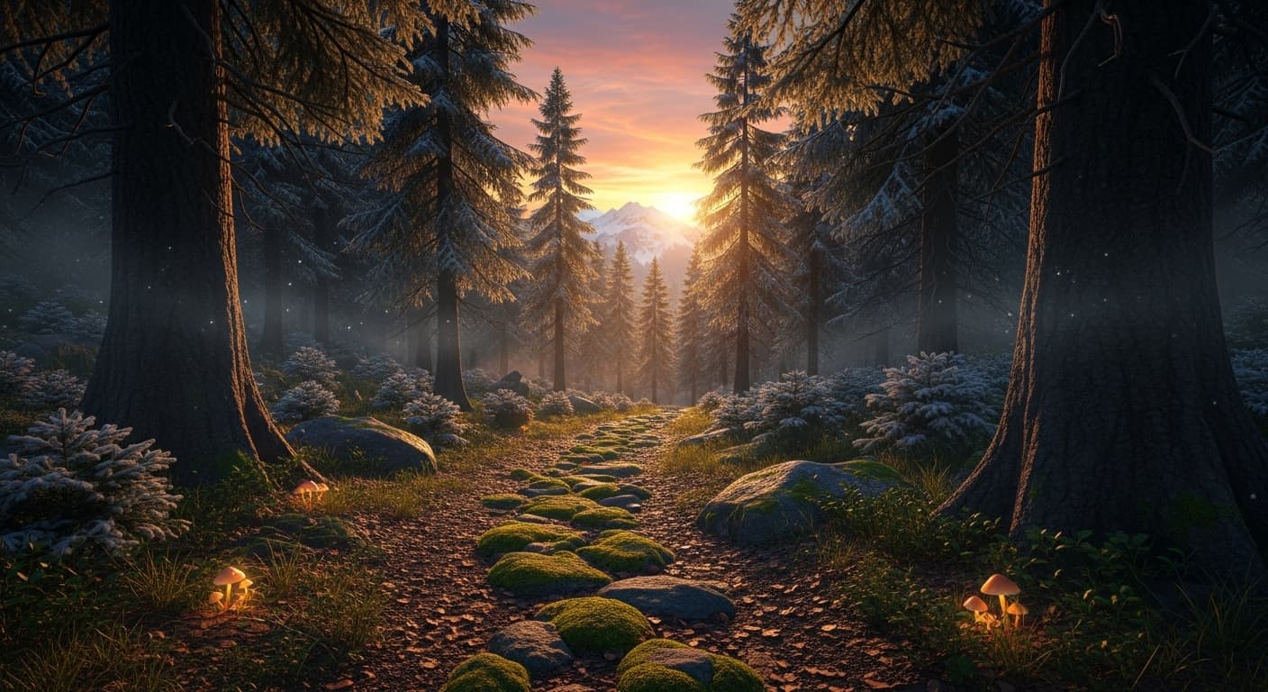 AI generated: Enchanted Alpine Pathway
