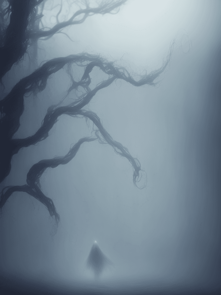 AI generated: Ghost in mist, Realistic, Hauntingly beautiful,feerie lighting, wispy tendrils, etherial, Highly det...