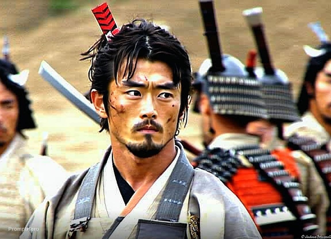 AI generated: Make him a samurai and make sure that nothing changed don't change face and make it proper way