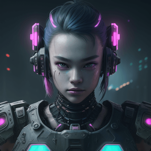 AI generated: young, portrait, wearing tank armor, solo, cyberpunk, official art, unity 8k wallpaper, ultra detail...
