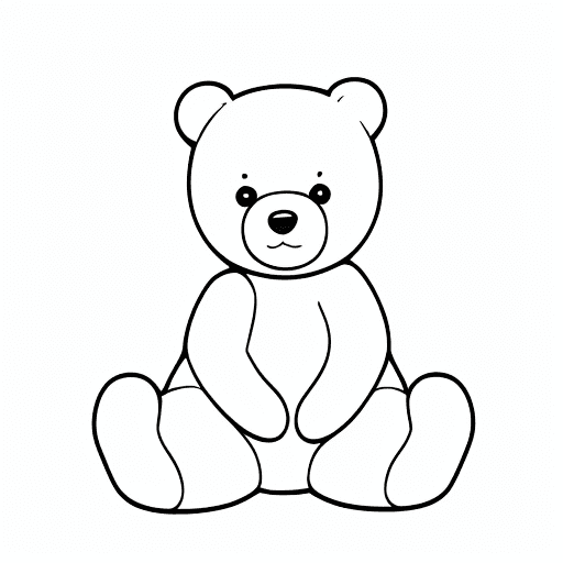 AI generated: **little bear black lines white background, clean simple line art, no background, clean coloring boo...