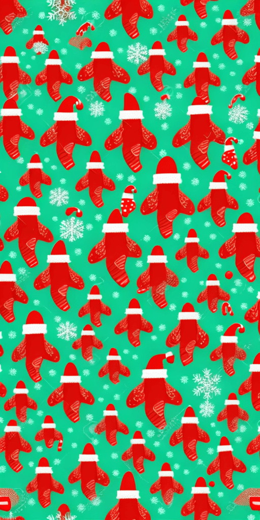 AI generated: Seamless Christmas pattern design, multiple colors Christmas pattern