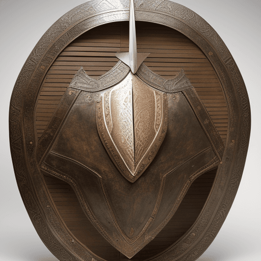 AI generated: majapahit armor,  ull armor, 12th century, bronze, comolex pattern, weapon, shield, spear
