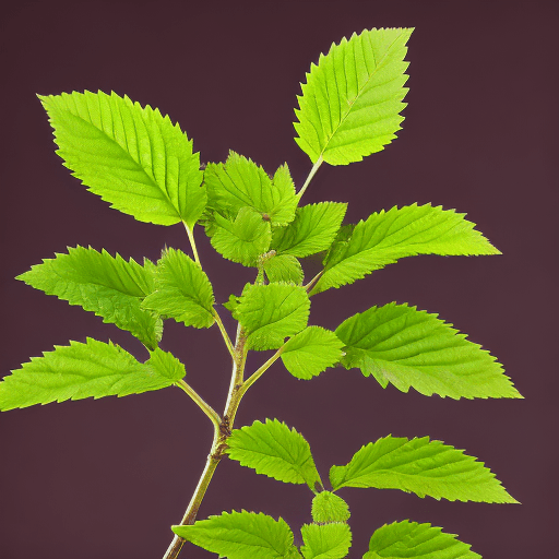 AI generated: High resolution image of a blackberry plant growing from the ground with some foliage on the canes. ...