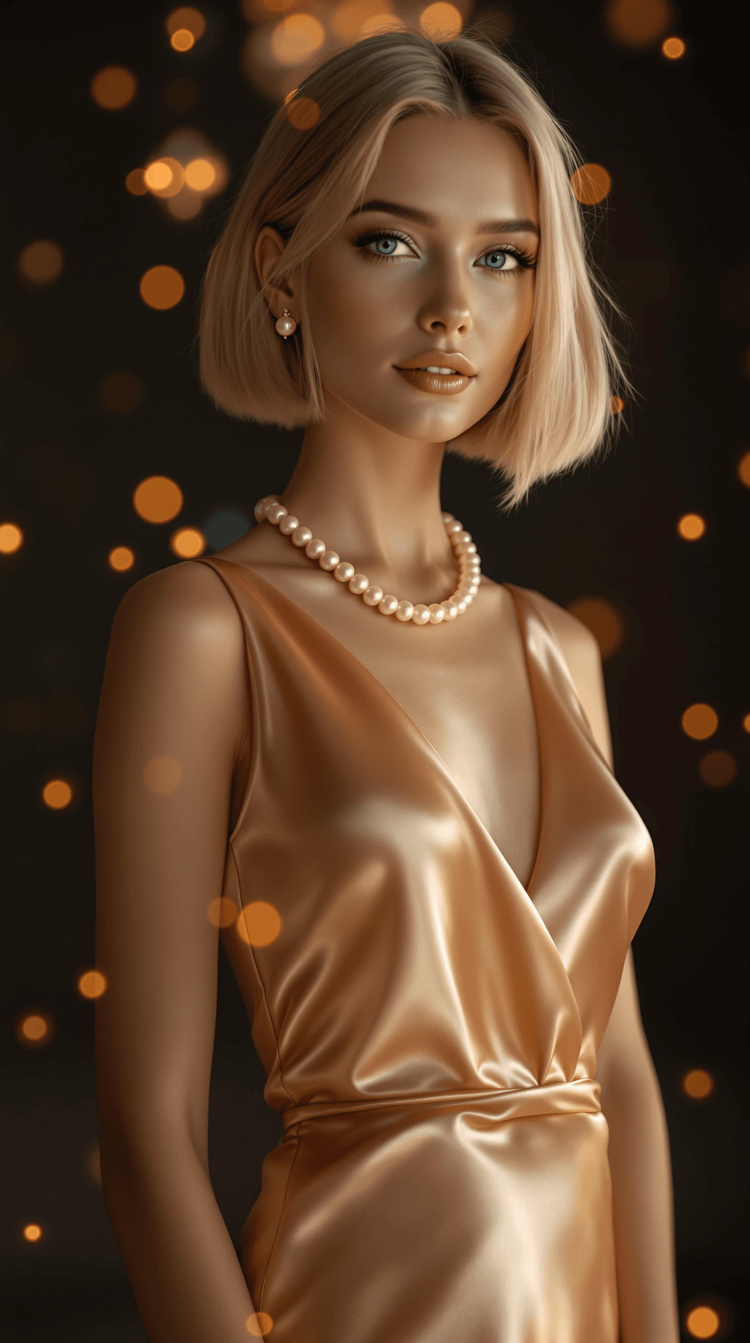 AI generated: Elegantly Illuminated in Silk