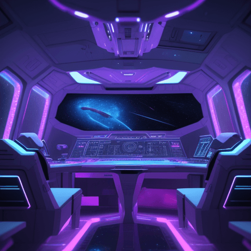 AI generated: Galactic space Vacation in a Space Ship. cinematic, hyper realism, high detail, octane render, 8k