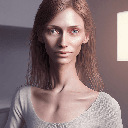 AI generated: Beautiful skinny woman. Hyper-realistic, 8k footage.