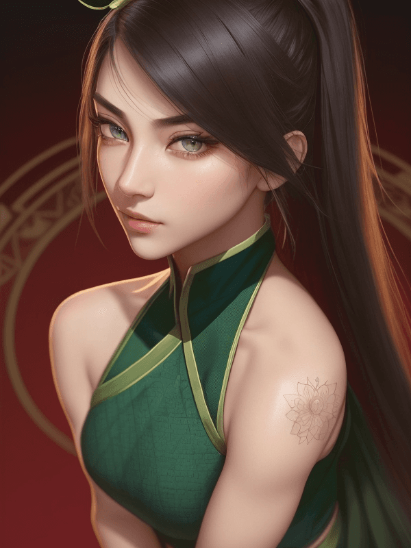 AI generated: <lora:akali_v2-000038:1> Akali. A fantastic face. Slender body. Full body. ((Fantastic eyes.) (Symme...
