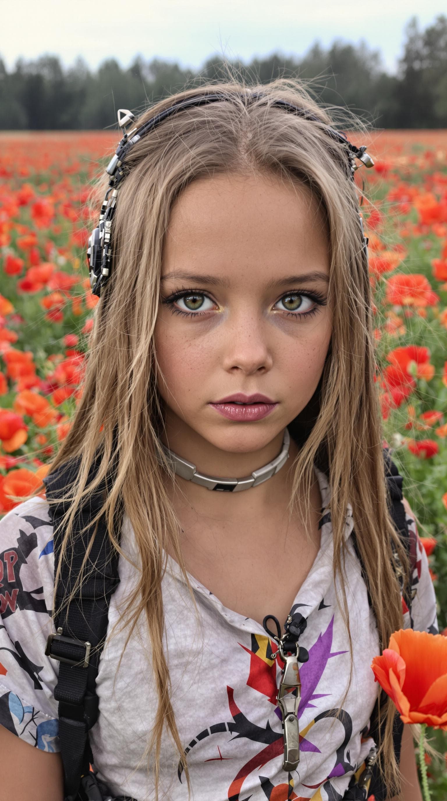 AI generated: a professional photo of a exceptionally beautiful girl in the world, (age 10), (ten year old) of the...