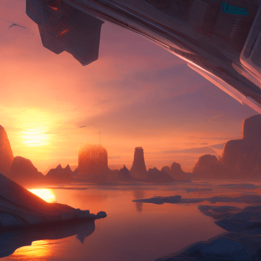 AI generated: futuristic solarpunk, magical realism, sense of wonder and calm, beautiful natural background, sunse...