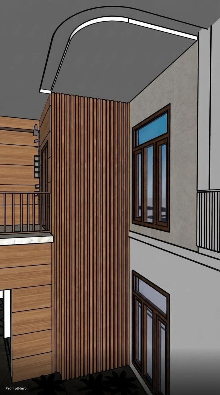 AI generated: generate wall panelling for left side 
