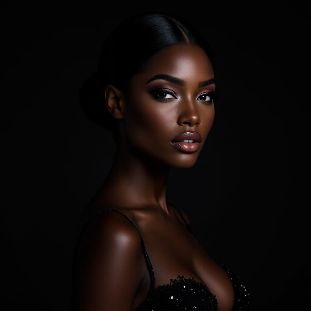 AI generated: Generate a high-resolution, editorial-style portrait image (5120 x 3200 pixels) of a stunning, confi...