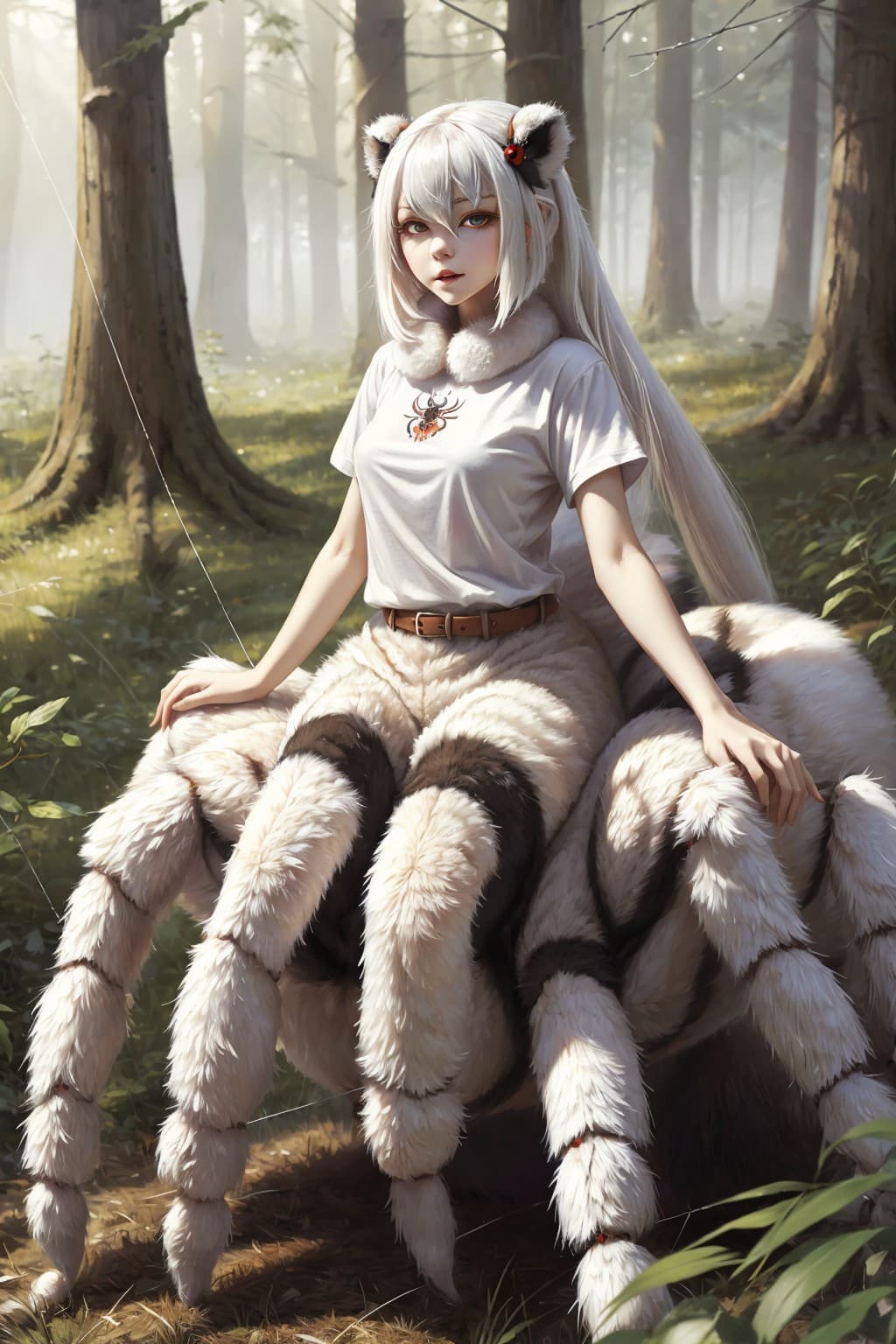 AI generated: (masterpiece), best quality, expressive eyes, perfect face, 1girl, Arachne, spider girl, full body, ...