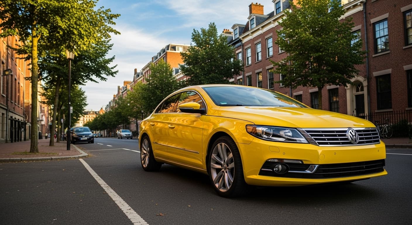 AI generated: Volkswagen CC 2013 jaune