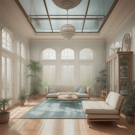 AI generated: High resolution photography interior design, dreamy sunken living room conversation pit, wooden floo...