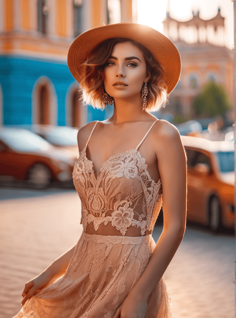 AI generated: (masterpiece, RAW photo), portrait photo of a trendy beautiful girl from Belarus, short wavy hair, b...