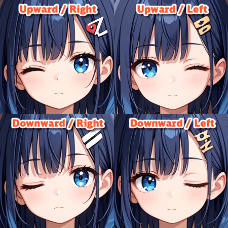 [SDXL] Wink helper / ウィンク補助