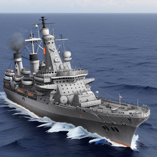 DreamShaper prompt: オスマンガレアス,
遊撃旗艦：真紅の天竺牡丹号,
対水雷戦用意.