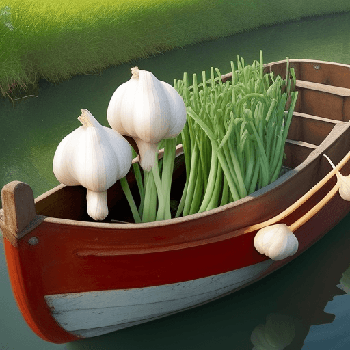 AI generated: garlic bulb boat