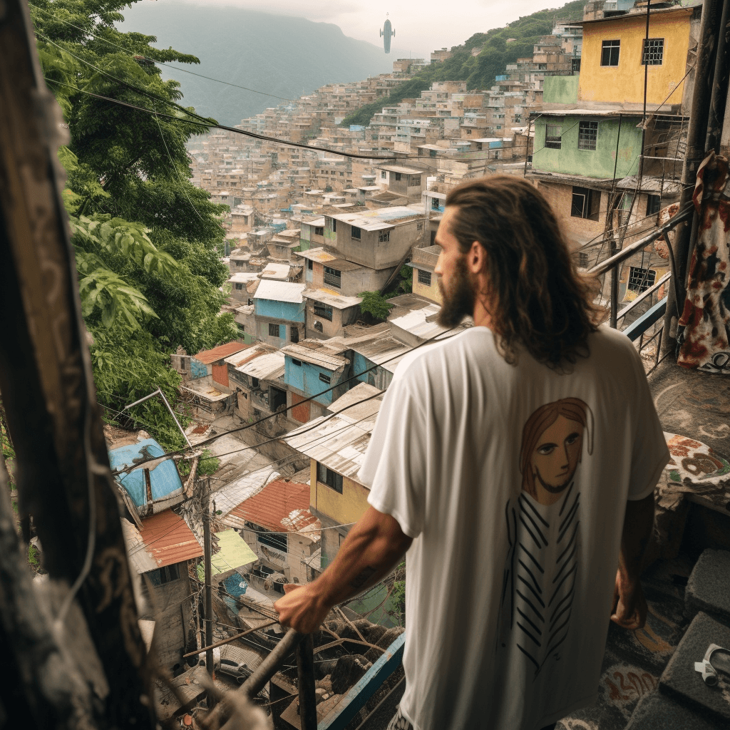AI generated: Return of Jesus in a favela in Rio de Janeiro