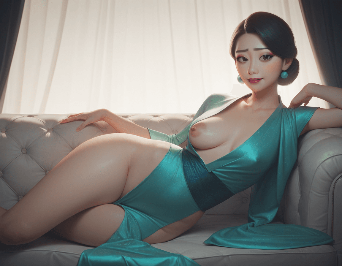 AI generated: score_9, score_8_up, score_7_up, Pixar, 1girl, MILF, kpop, korean, asian, extravagant clothes, tight...