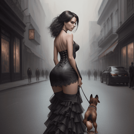 AI generated: picturesque, oil painting, brush strokes, transparent dress, a beautiful woman in full length on the...