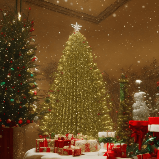 AI generated: christmas spirit, perfect, light, real photo, christmas décor, perfect room, it's snowing outside sp...