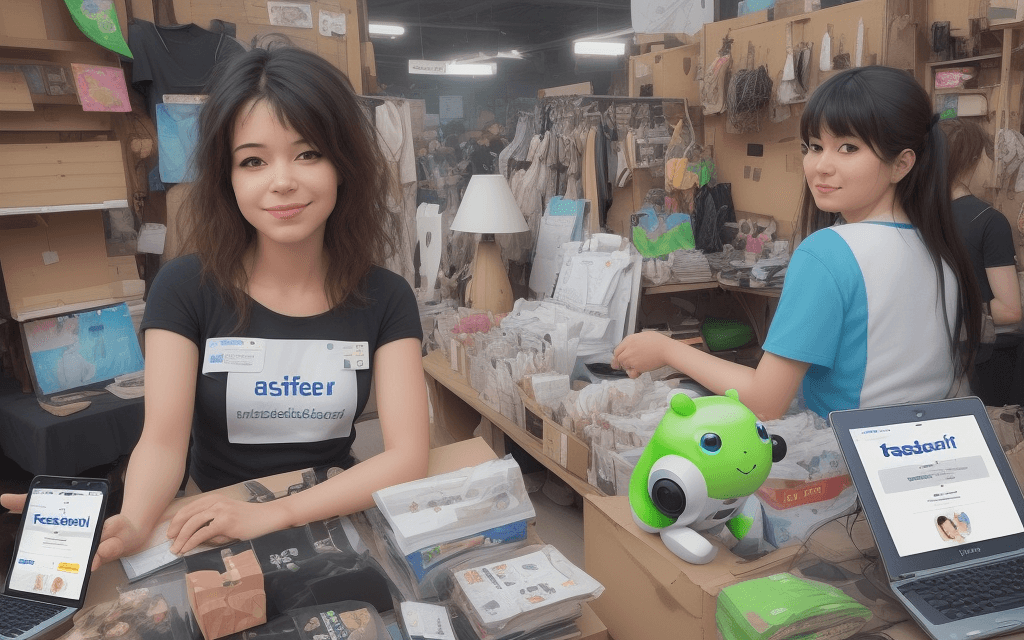 AI generated: I need a image o a facebook post called TaskAI - World's First AI-Run Fiverr-Like Marketplace