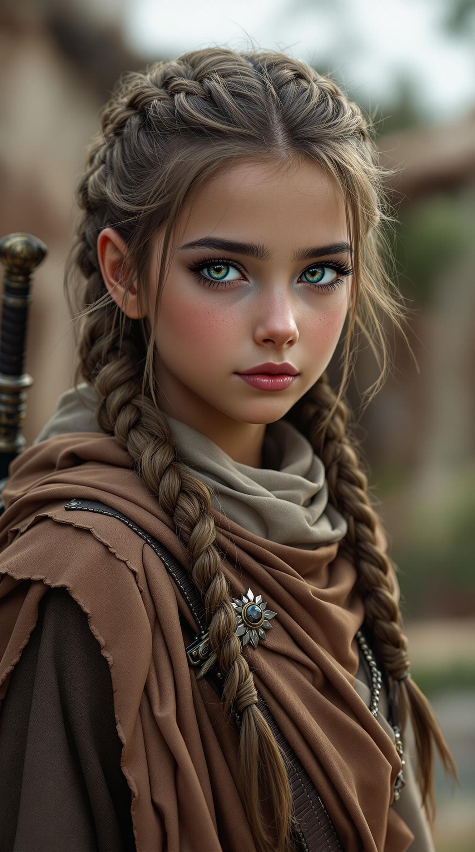 AI generated: a professional photo of a exceptionally of the most beautiful Samaritan girl in the world, (age 11),...