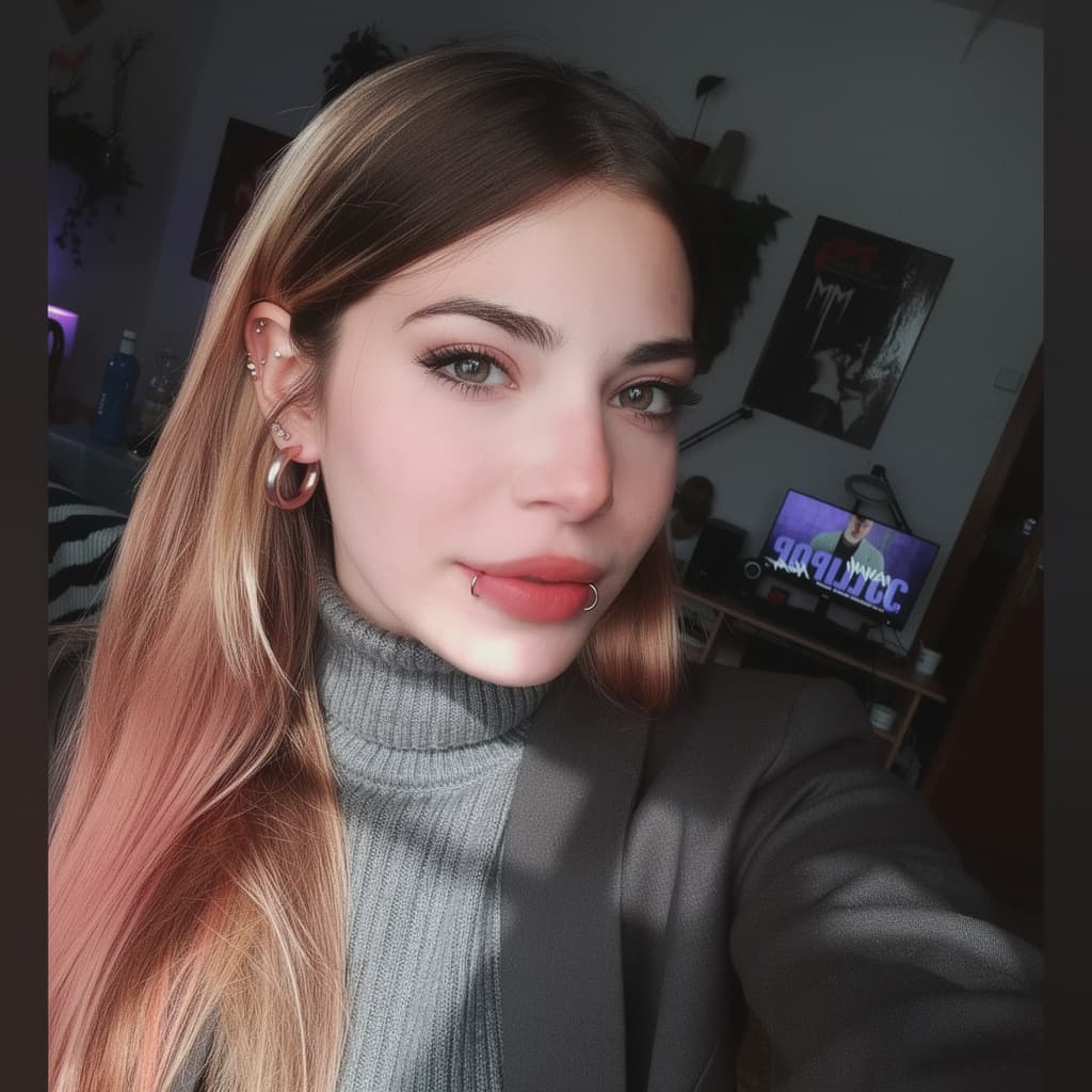 AI generated: No cambies expresión facial, ella se arranca la ropa y comienza a masturbarse gimiendo 