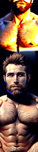 AI generated: Wide-Angle Shot, professional color grading, 1 man naked with flaccid penis, handsome, hairy chest, ...