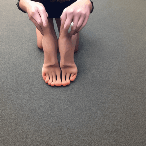 AI generated: girl showing off feet