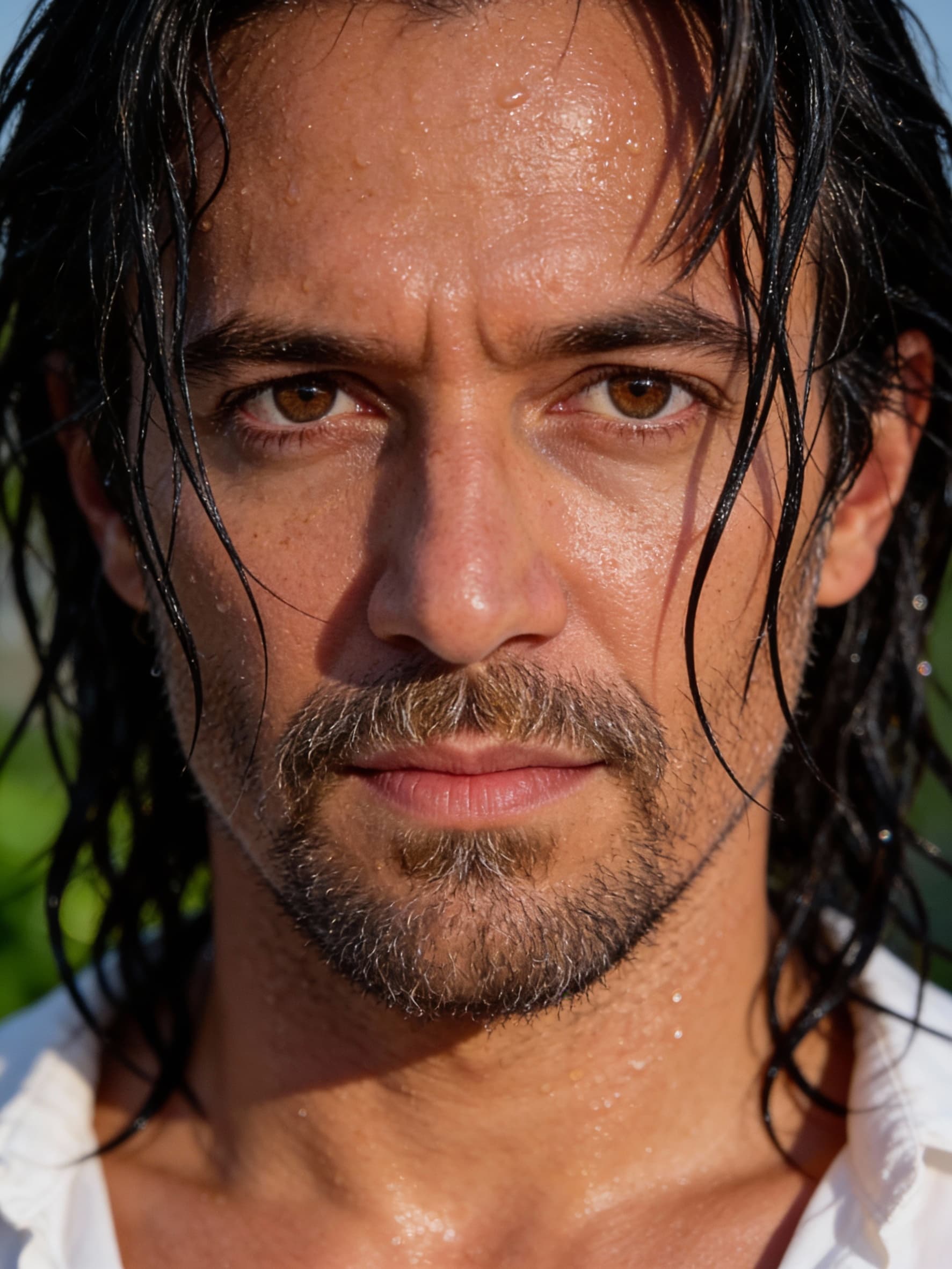 AI generated: {
  "subject": {
    "type": "male model",
    "expression": hip and cool",
    "eyes": {
      "col...