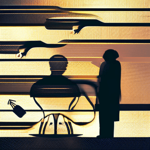 AI generated: two black silhouet of man and woman, wine background, with smoke in front