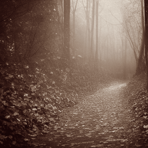 AI generated: create an image of a natural forest or a closed alley or somewhere in city in which a person is vani...