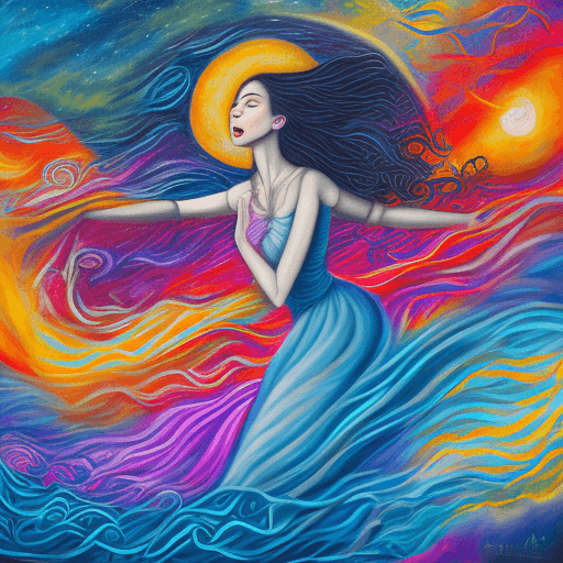 AI generated: The Triumph of Creativity: A climactic moment of artistic revelation, as Lyra unleashes her creativi...