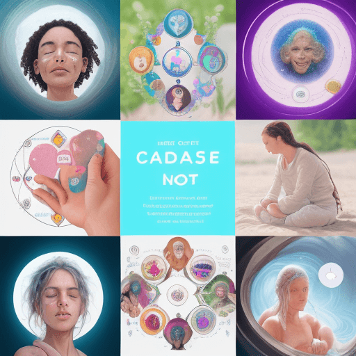 AI generated: create 5 images, as in trajetones, hyper realistic image of the spiritual self-care concept, another...