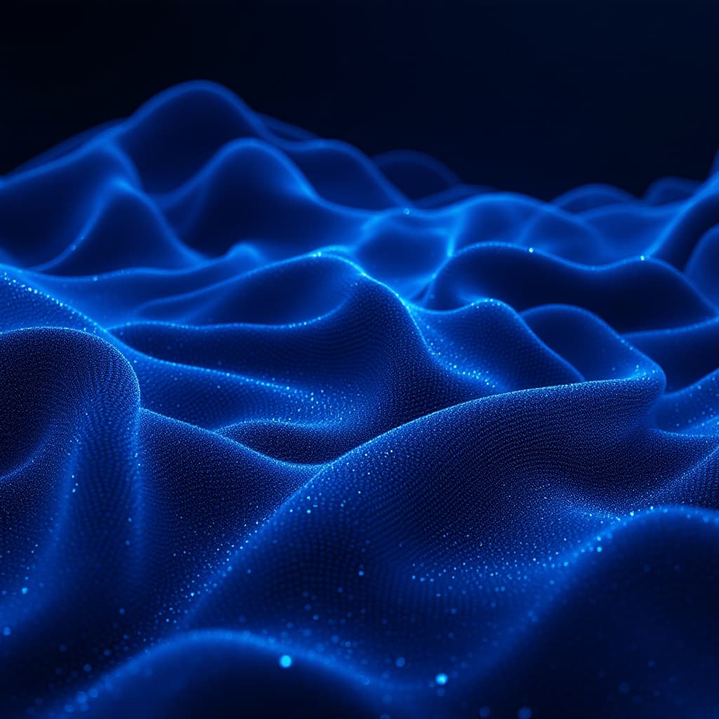 AI generated: fondo neón entrelazados en un color azul brillante, vista frontal, sobre un fondo oscuro con detalle...