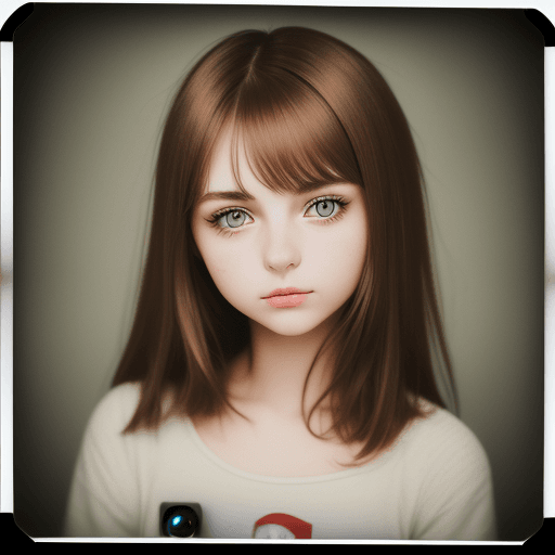 AI generated: Polish girl, 18-21 years old, brown hair, high-quality photo portrait, shot on a Polaroid camera, do...