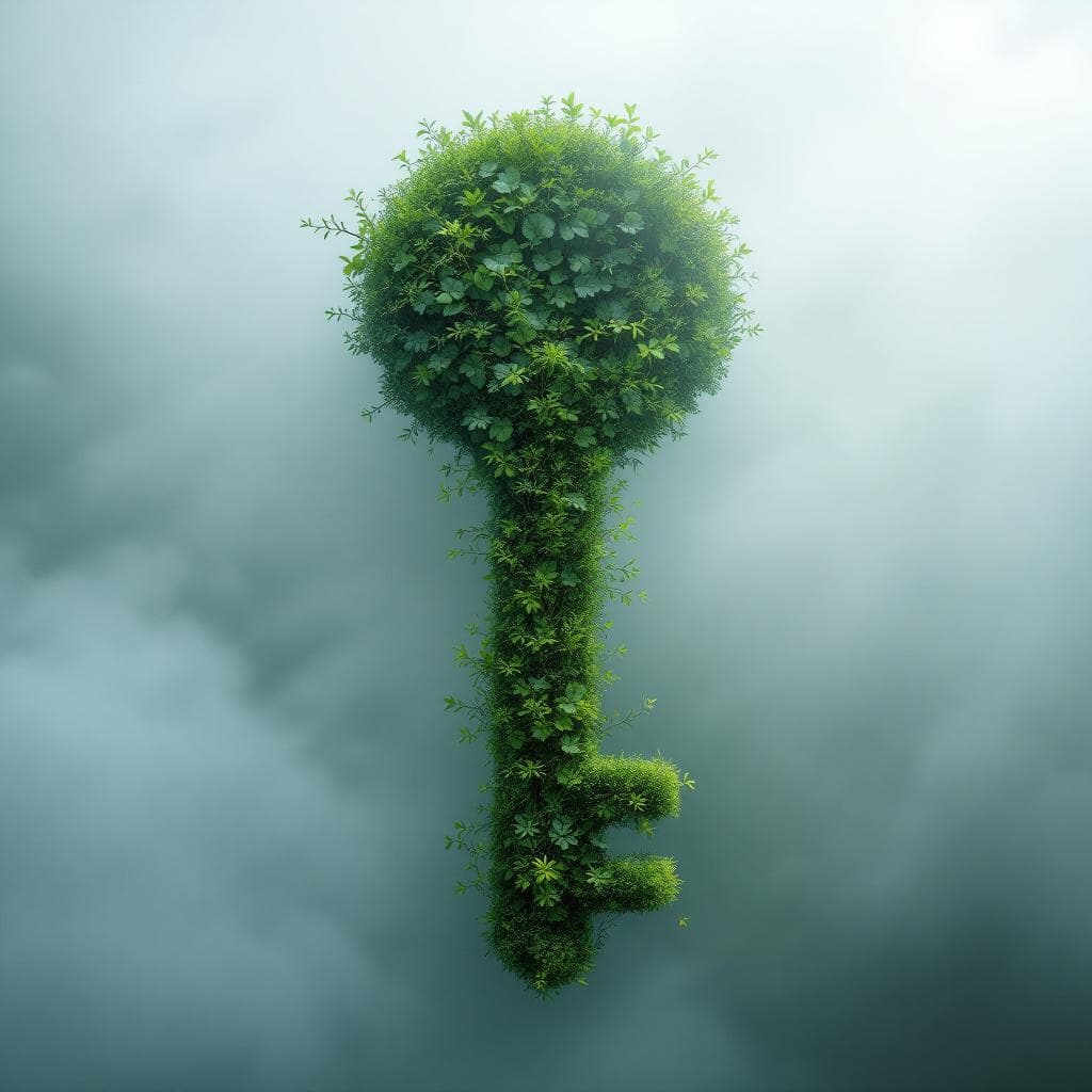 AI generated: Create a key made of nature going through all the seasons like winter and summer - Nature (The Cycle...