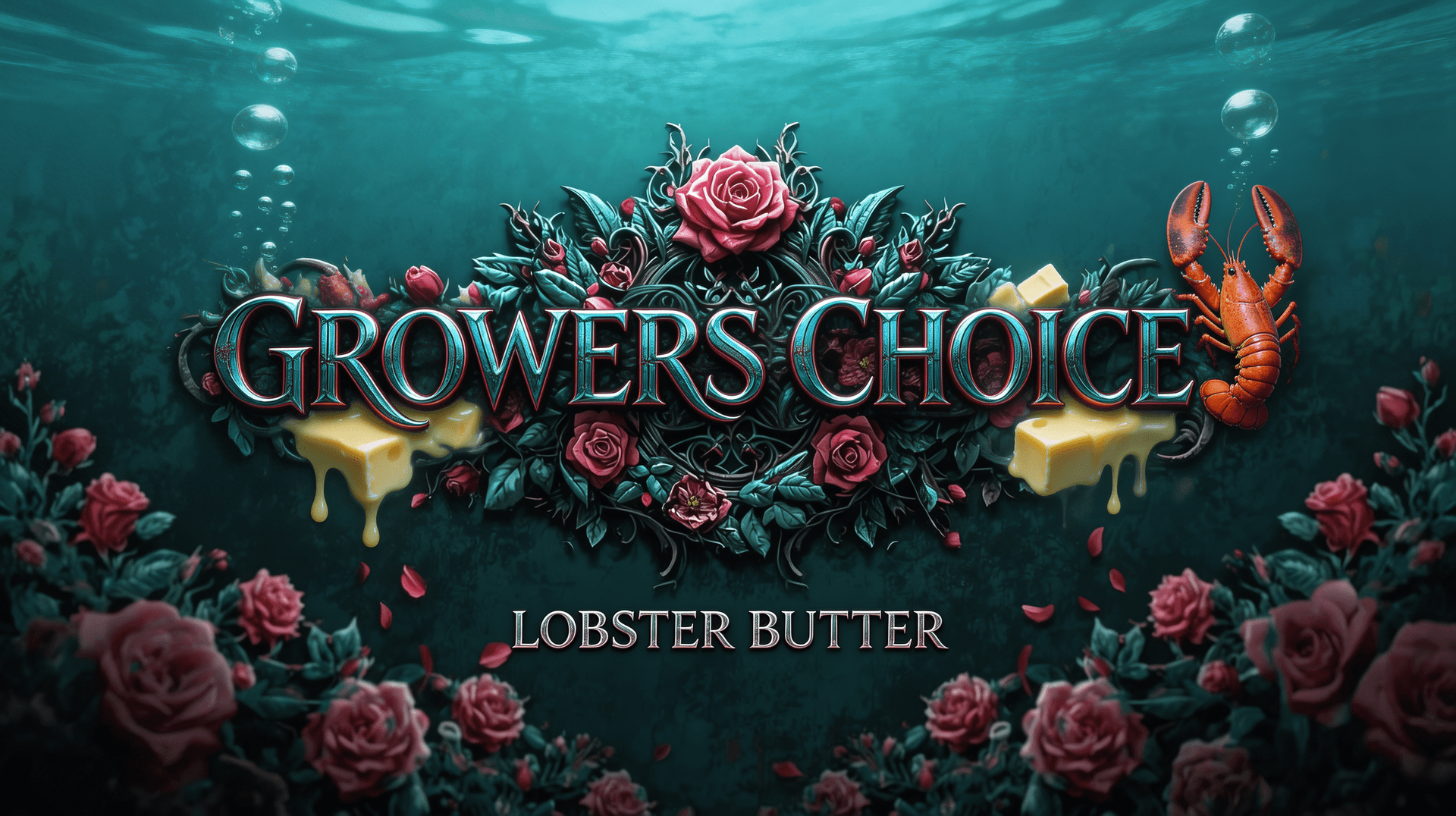 AI generated: Creat a Image in the same direction like the uploaded Picture, but use a Text with "Growers Choice "...