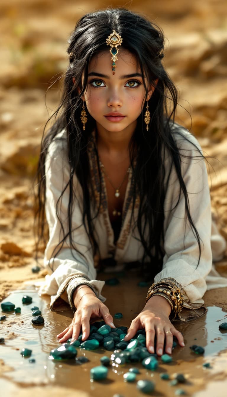 AI generated: a professional photo of a eleven year Egyptian girl,(futuristic),(masterpiece), (realistic), (perfec...