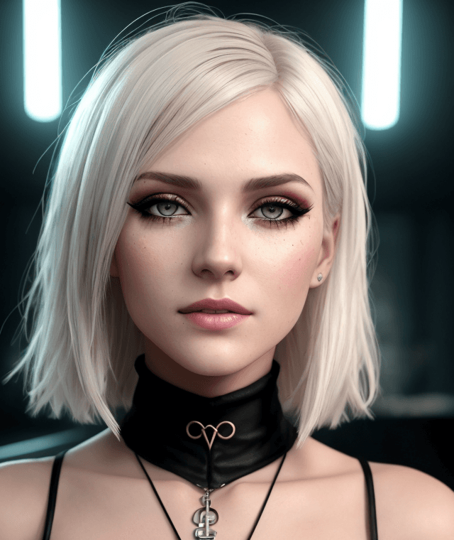 AI generated: {Jeanette Voerman} 18 y.o. , vampire the masquerade bloodlines fashion, [ (dripping mascara:1.3) : d...