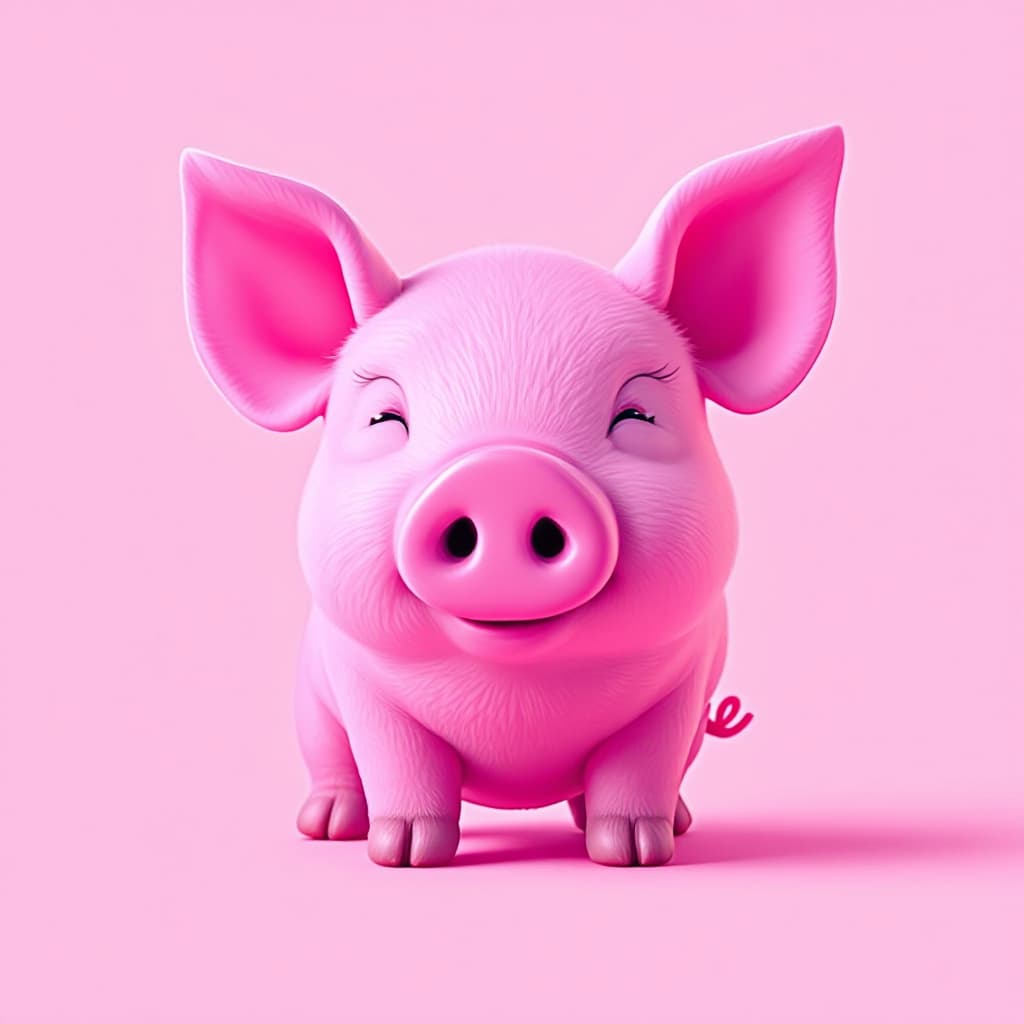 AI generated: Pink pig