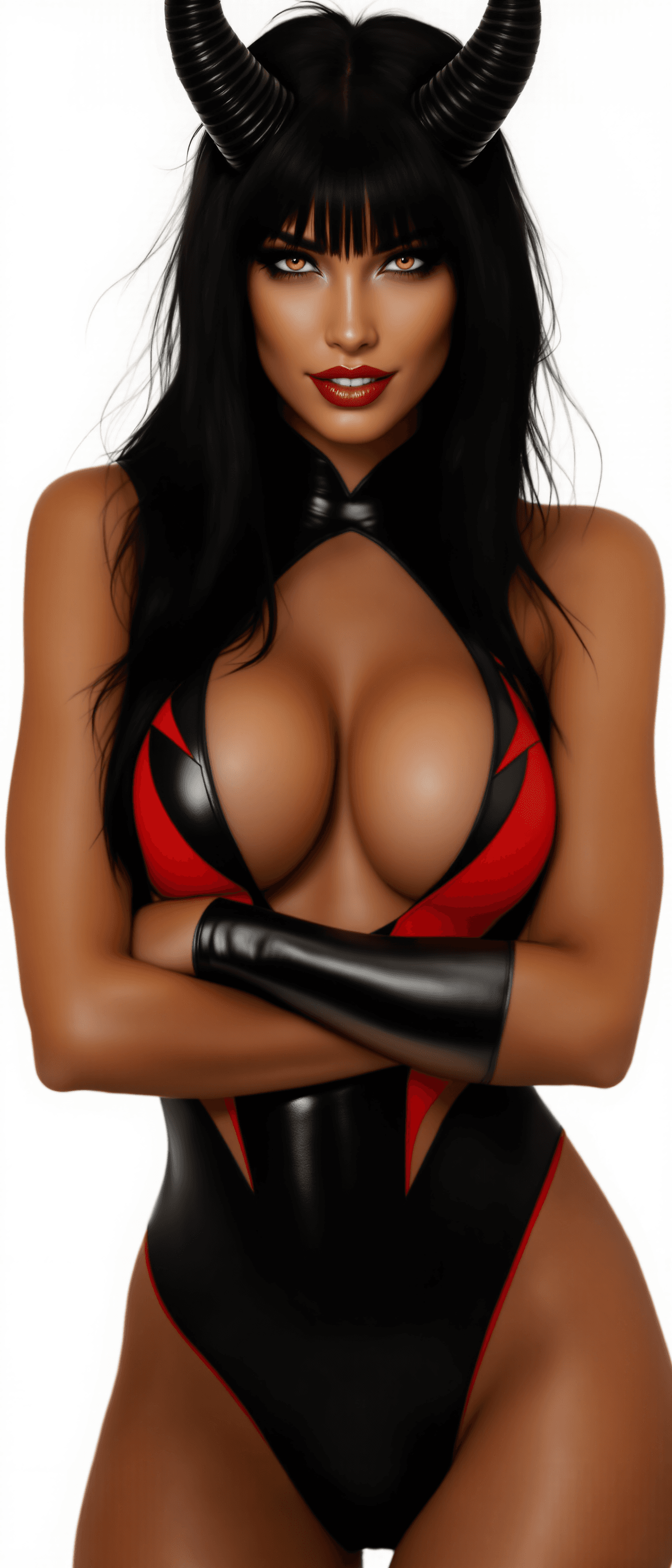 AI generated:  three-quarter front waist-up, camera at chest height framed on rule-of-thirds left. photo of A fema...