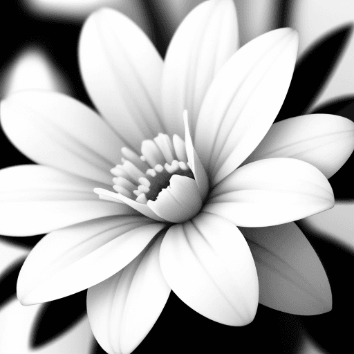 AI generated: flores en blanco y negro