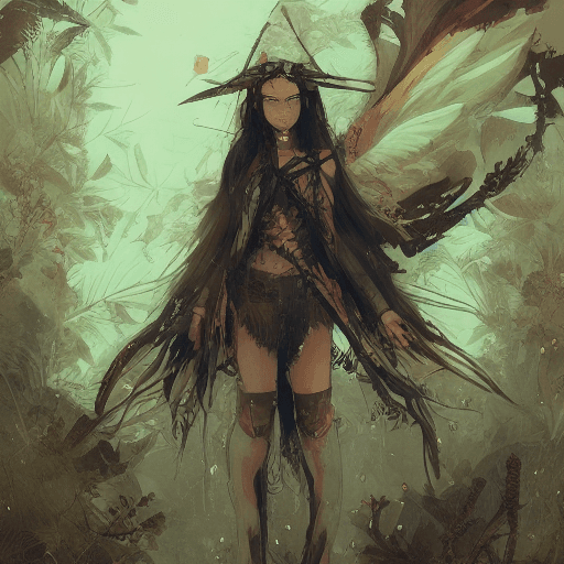 AI generated: witch| standing alone on hill|  full body portrait of portrait of a Amazon valkyrie athena| centered...